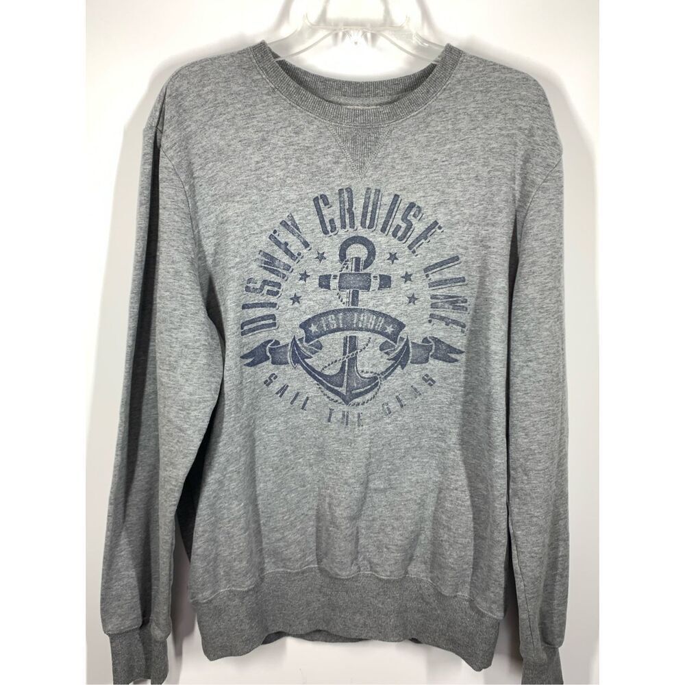 Disney Women's Pullover Crew Neck Cruise Line Sweatshirt Gray Size Medium